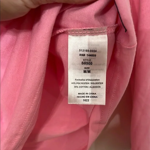 Women's Pink Long Sleeve Tee - Picture 5 of 5